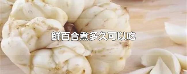 鲜百合煮多久可以吃 鲜百合煮多久可以吃