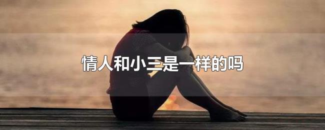 情人和小三是一样的吗