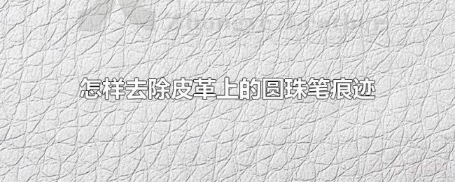 怎样去除皮革上的圆珠笔痕迹