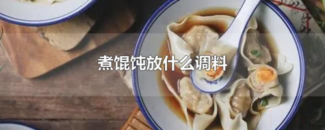 煮馄饨放什么调料