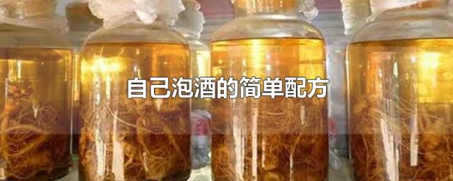 自己泡酒的简单配方
