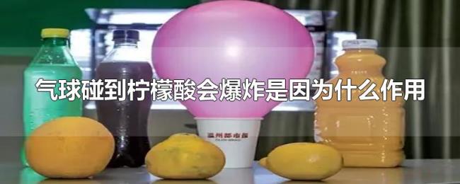 气球碰到柠檬酸会爆炸是因为什么作用