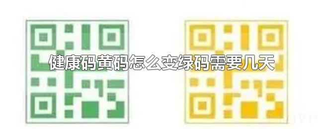 健康码黄码怎么变绿码需要几天