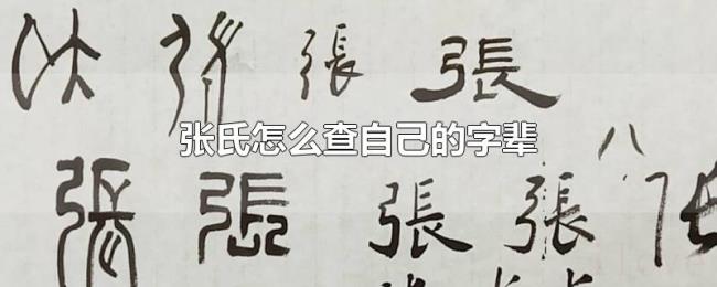 张氏怎么查自己的字辈 张氏怎么查自己的字辈