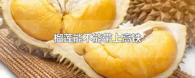 榴莲能不能带上高铁 榴莲能不能带上高铁