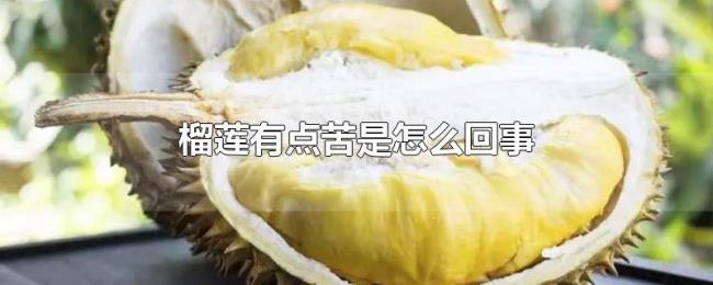 榴莲有点苦是怎么回事 榴莲有点苦是怎么回事