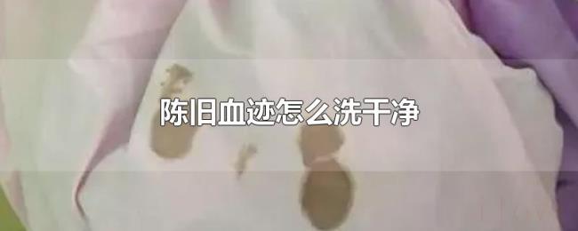 陈旧血迹怎么洗干净