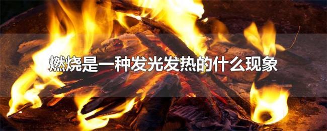 燃烧是一种发光发热的什么现象