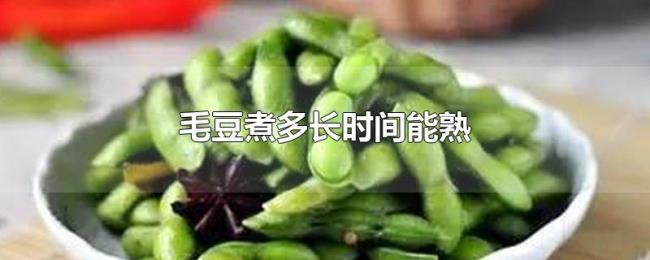 毛豆煮多长时间能熟 毛豆煮多长时间能熟