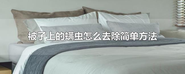 被子上的螨虫怎么去除简单方法 被子上的螨虫怎么去除简单方法