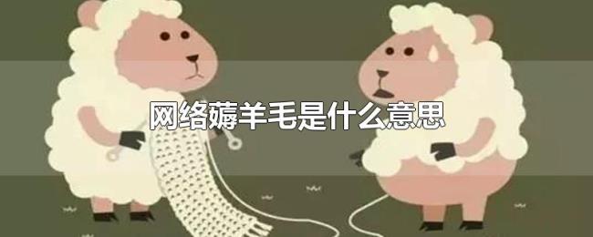 网络薅羊毛是什么意思