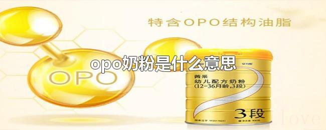 opo奶粉是什么意思 opo奶粉是什么意思