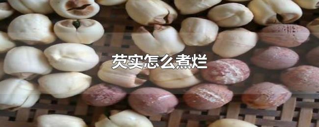 芡实怎么煮烂