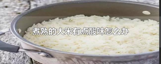 煮熟的大米有点酸味怎么办