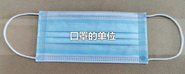 口罩的单位