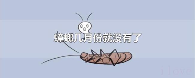 蟑螂几月份就没有了 蟑螂几月份就没有了