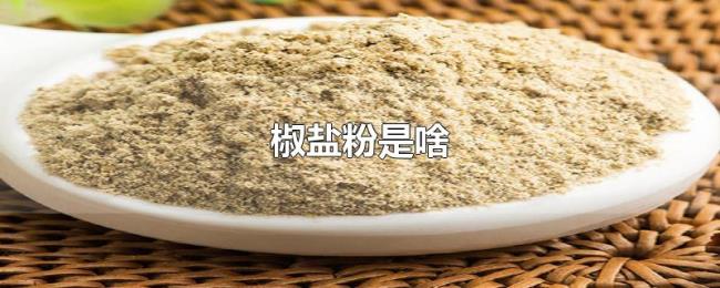 椒盐粉是啥