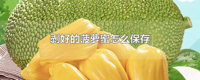 剥好的菠萝蜜怎么保存 剥好的菠萝蜜怎么保存