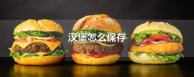 汉堡怎么保存 汉堡怎么保存