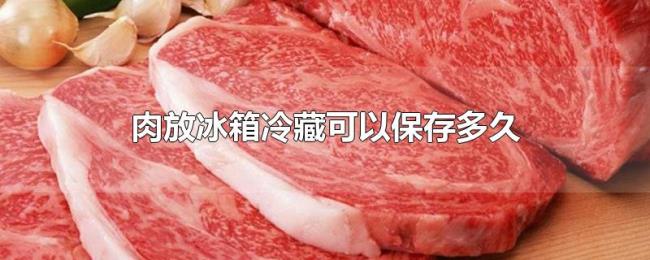 肉放冰箱冷藏可以保存多久