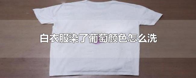 白衣服染了葡萄颜色怎么洗
