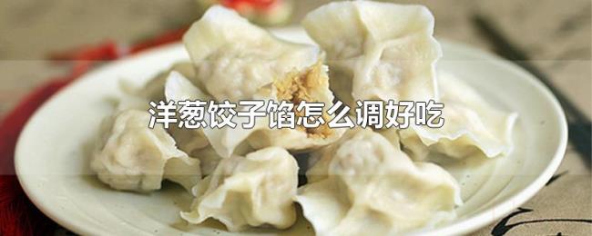 洋葱饺子馅怎么调好吃 洋葱饺子馅怎么调好吃