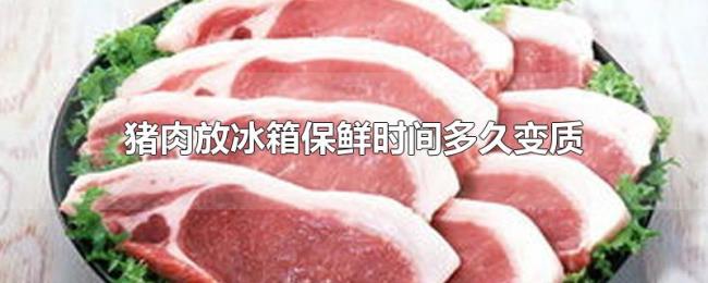 猪肉放冰箱保鲜时间多久变质 猪肉放冰箱保鲜时间多久变质