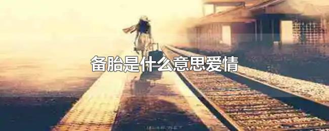 备胎是什么意思爱情