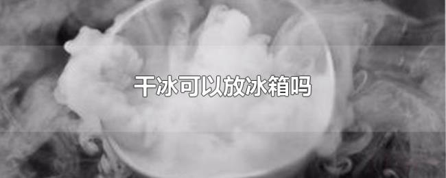 干冰可以放冰箱吗