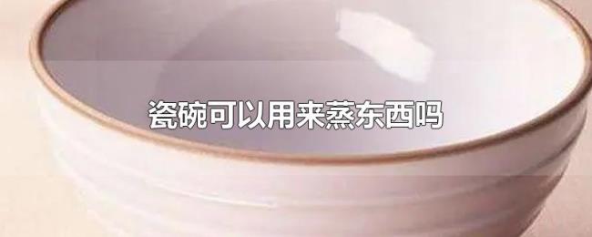 瓷碗可以用来蒸东西吗