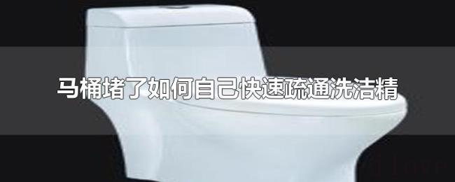 马桶堵了如何自己快速疏通洗洁精