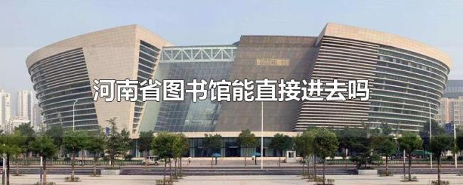 河南省图书馆能直接进去吗