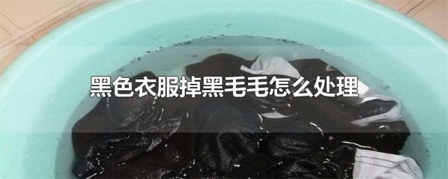 黑色衣服掉黑毛毛怎么处理