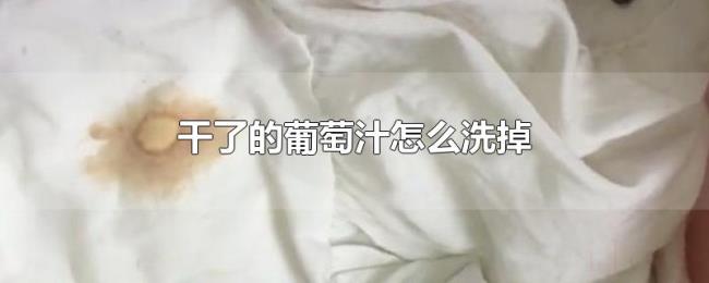 干了的葡萄汁怎么洗掉 干了的葡萄汁怎么洗掉