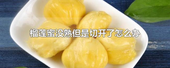 榴莲蜜没熟但是切开了怎么办 榴莲蜜没熟但是切开了怎么办