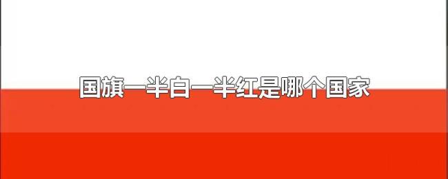 国旗一半白一半红是哪个国家