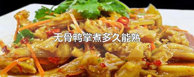 无骨鸭掌煮多久能熟 无骨鸭掌煮多久能熟