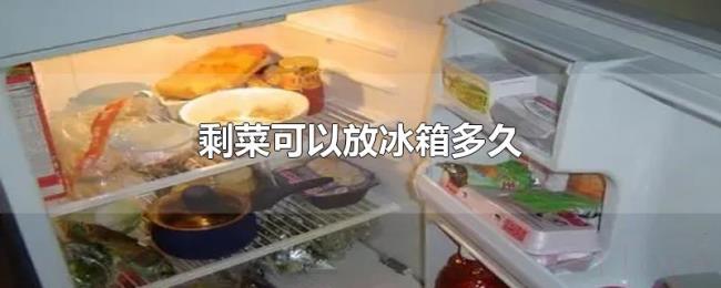 剩菜可以放冰箱多久 剩菜可以放冰箱多久