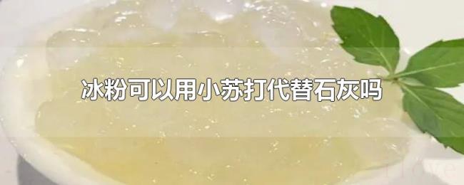 冰粉可以用小苏打代替石灰吗 冰粉可以用小苏打代替石灰吗
