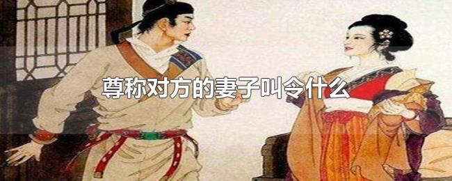 尊称对方的妻子叫令什么 尊称对方的妻子叫令什么