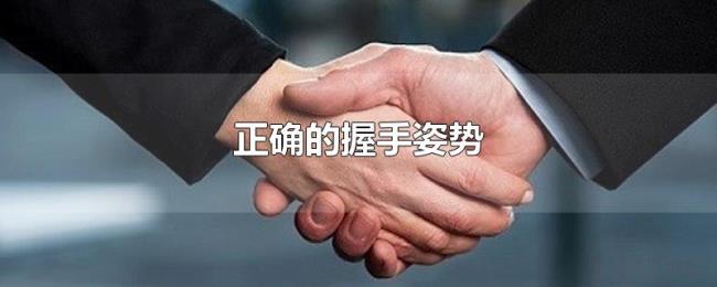正确的握手姿势 正确的握手姿势