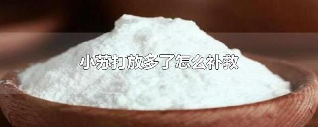 小苏打放多了怎么补救 小苏打放多了怎么补救