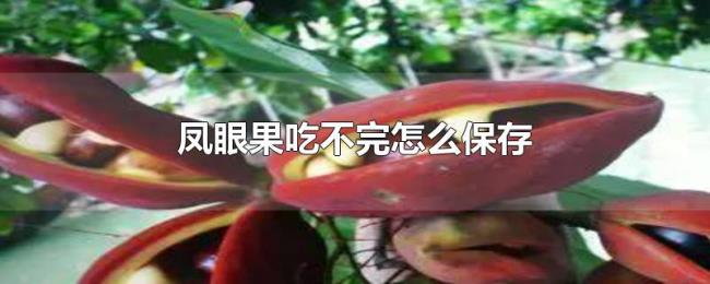 凤眼果吃不完怎么保存 凤眼果吃不完怎么保存