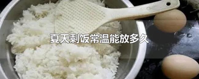 夏天剩饭常温能放多久 夏天剩饭常温能放多久