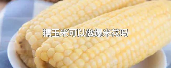 糯玉米可以做爆米花吗 糯玉米可以做爆米花吗