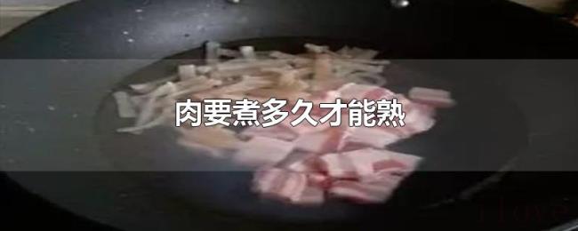 肉要煮多久才能熟 肉要煮多久才能熟