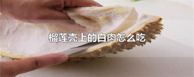 榴莲壳上的白肉怎么吃 榴莲壳上的白肉怎么吃