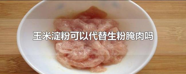 玉米淀粉可以代替生粉腌肉吗
