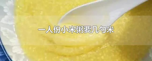 一人份小米粥要几勺米