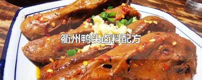 衢州鸭头卤料配方 衢州鸭头卤料配方